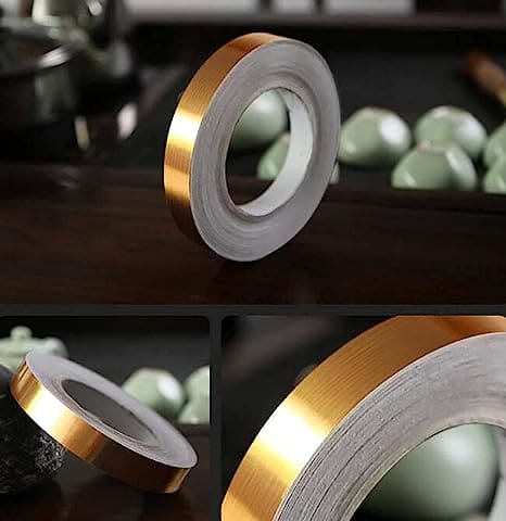 Metallic Floor Sealing Sticker, Tile Tape Sticker, Self Adhesive Sealing Foil Strips, Background Wall Home Decoration Caulk Tape, Waterproof Seam Wall Stickers, Decoration Tape For Home Floor Tiles, Wall Decor, Gold Foil Self Adhesive Tile Stickers Tape Metallic Floor Sealing Sticker, Tile Tape Sticker, Self Adhesive Sealing Foil Strips, Background Wall Home Decoration Caulk Tape, Waterproof Seam Wall Stickers, Decoration Tape For Home Floor Tiles, Wall Decor, Gold Foil Self Adhesive Tile Stickers Tape